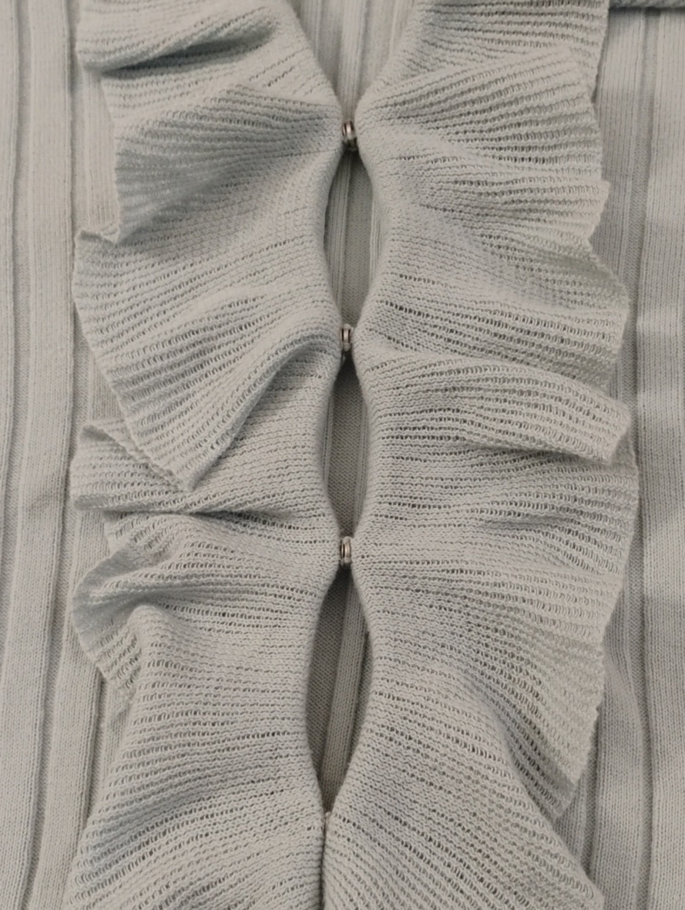 Van Heusen Ruffle-Trim Ribbed Cardigan - Picture 8 of 9